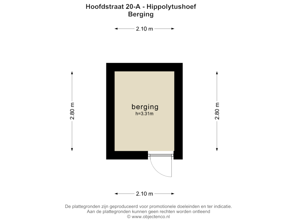 Bekijk plattegrond van BERGING van Hoofdstraat 20-A