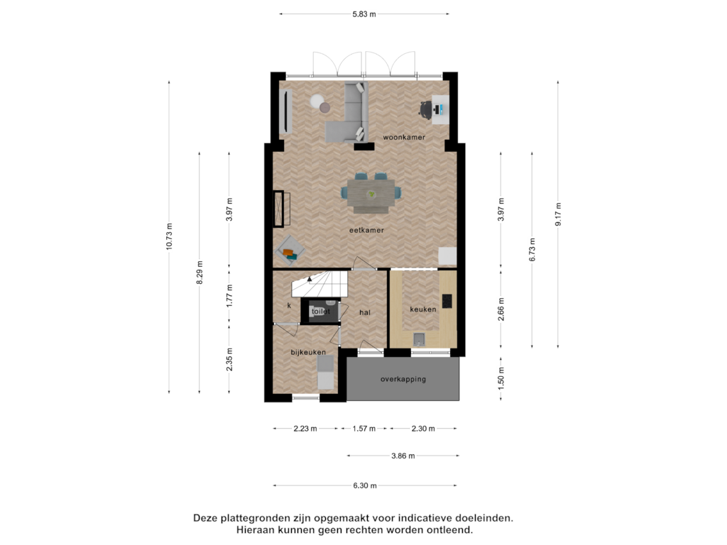 View floorplan of Begane grond of Cimburgalaan 92