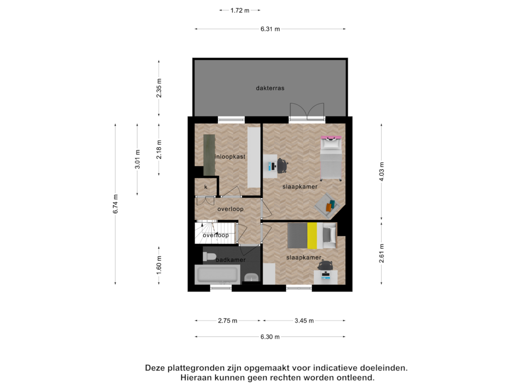 View floorplan of 1e verdieping of Cimburgalaan 92