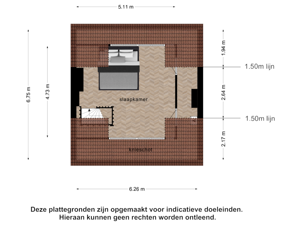 View floorplan of 2e verdieping of Cimburgalaan 92