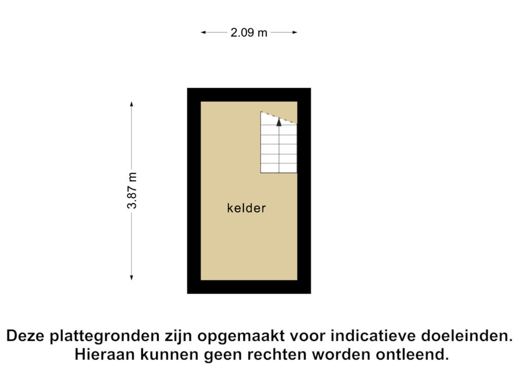 View floorplan of Kelder of Dokter Rauppstraat 24