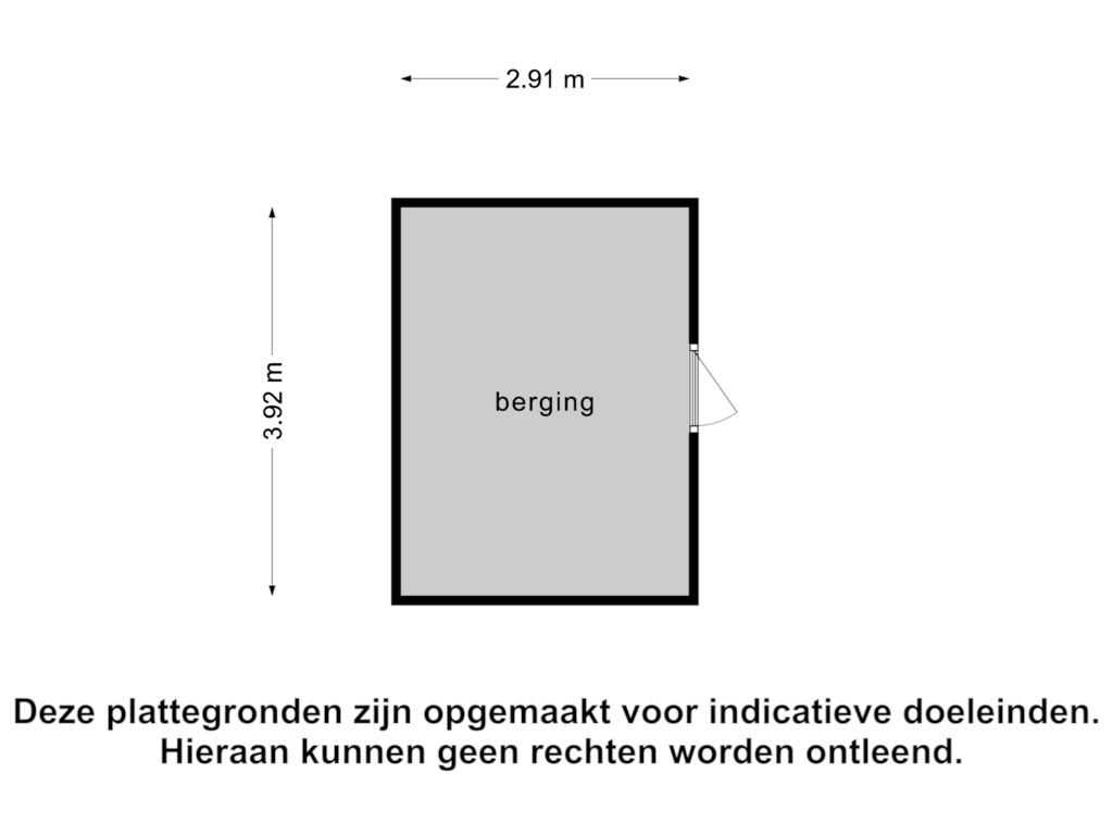 View floorplan of Berging 1 of Dokter Rauppstraat 24