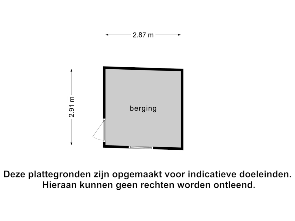 View floorplan of Berging 2 of Dokter Rauppstraat 24