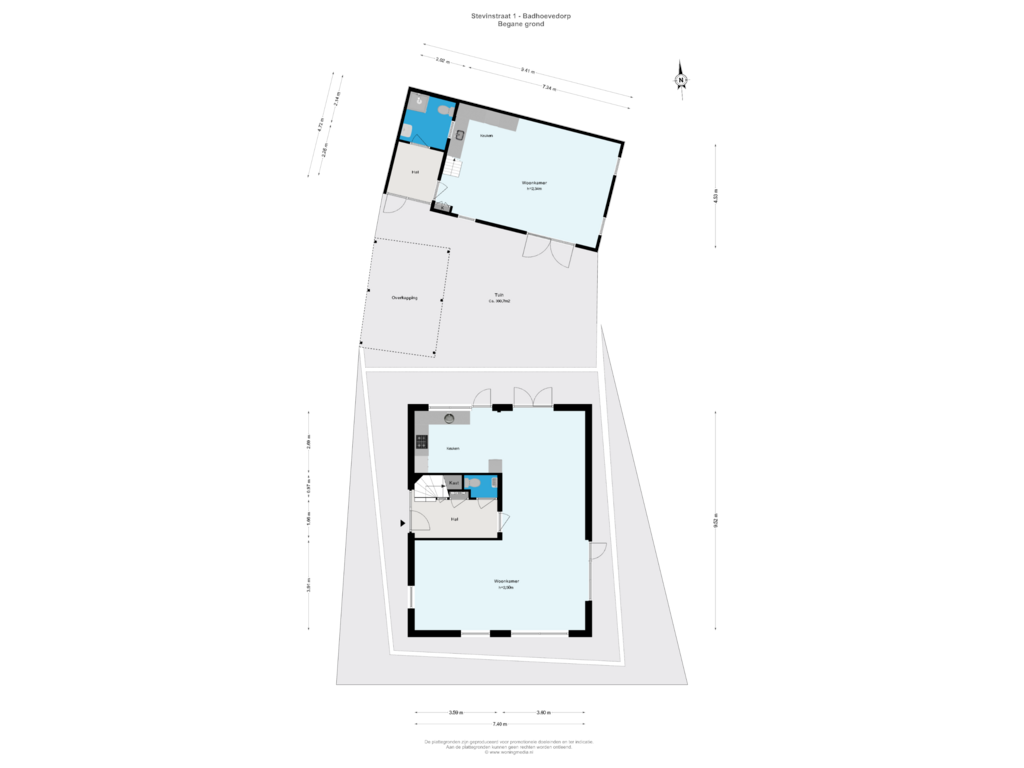 Bekijk plattegrond van Begane grond van Stevinstraat 1