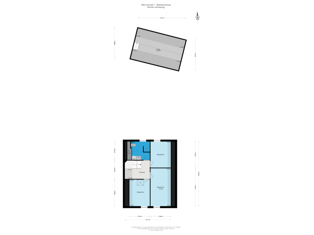 Bekijk plattegrond van Eerste verdieping van Stevinstraat 1