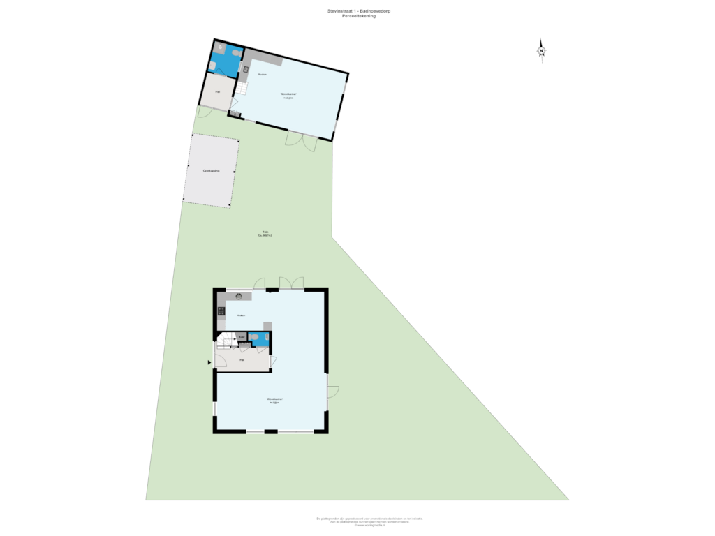 Bekijk plattegrond van Perceeltekening van Stevinstraat 1