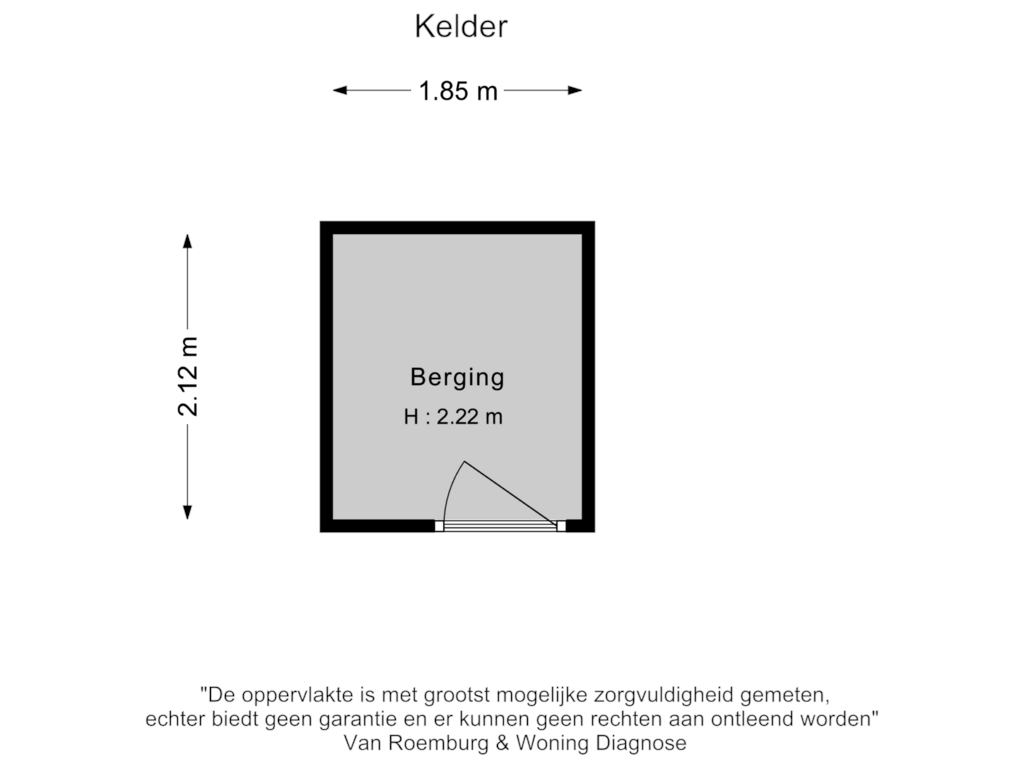 View floorplan of Berging of Bilderdijkstraat 58-E