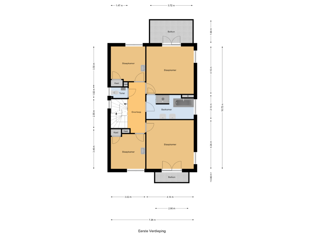 Bekijk plattegrond van Eerste Verdieping van 's-Heer Hendrikskinderendijk 92