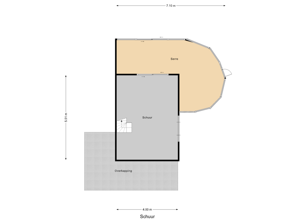 Bekijk plattegrond van Schuur van 's-Heer Hendrikskinderendijk 92