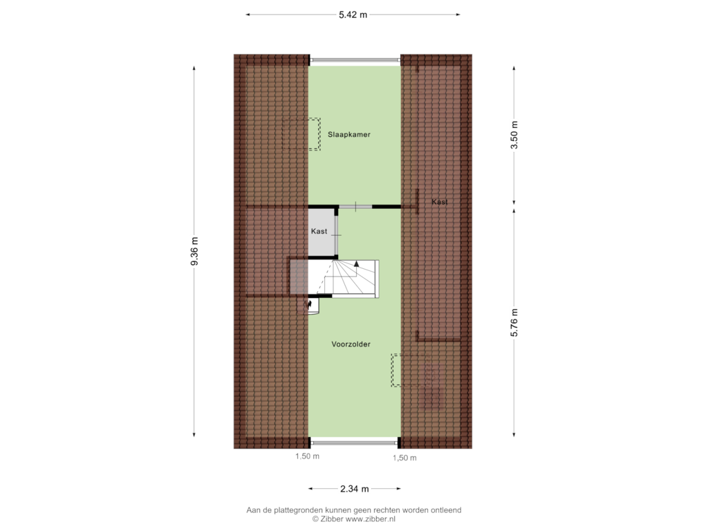 Bekijk plattegrond van Tweede verdieping van Standaardmolenerf 11