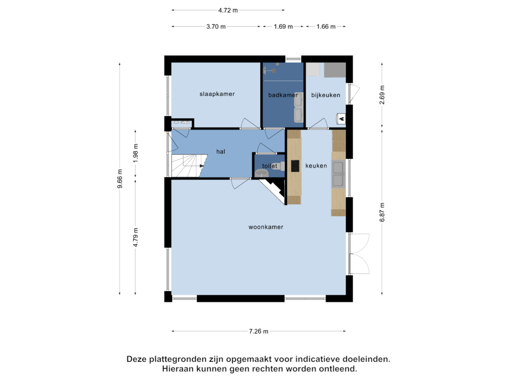 Bekijk plattegrond van Begane grond van Halve Raak 32