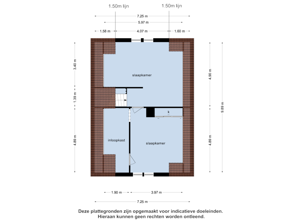 Bekijk plattegrond van 1e verdieping van Halve Raak 32