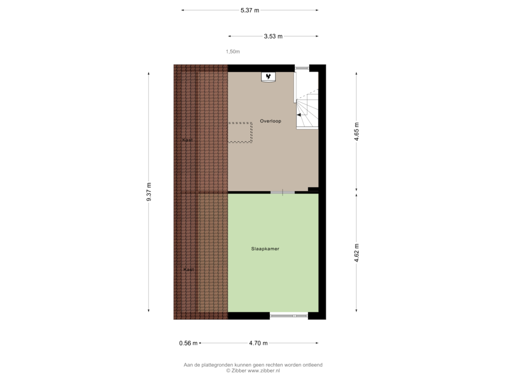 Bekijk plattegrond van Eerste Verdieping van Zandkreekstraat 36