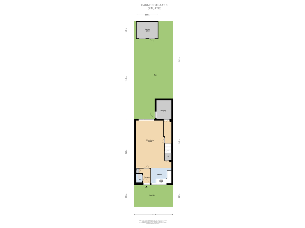 Bekijk plattegrond van Situatie van Carmenstraat 8