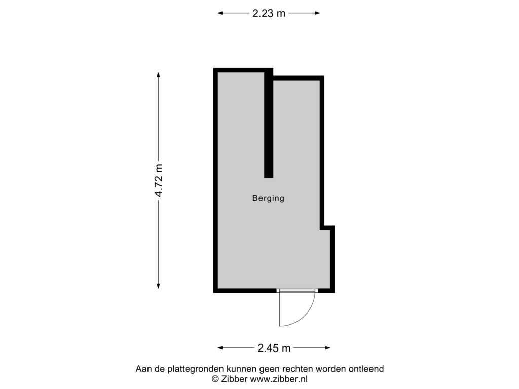 Bekijk plattegrond van Externe berging van Wilhelminaplein 40