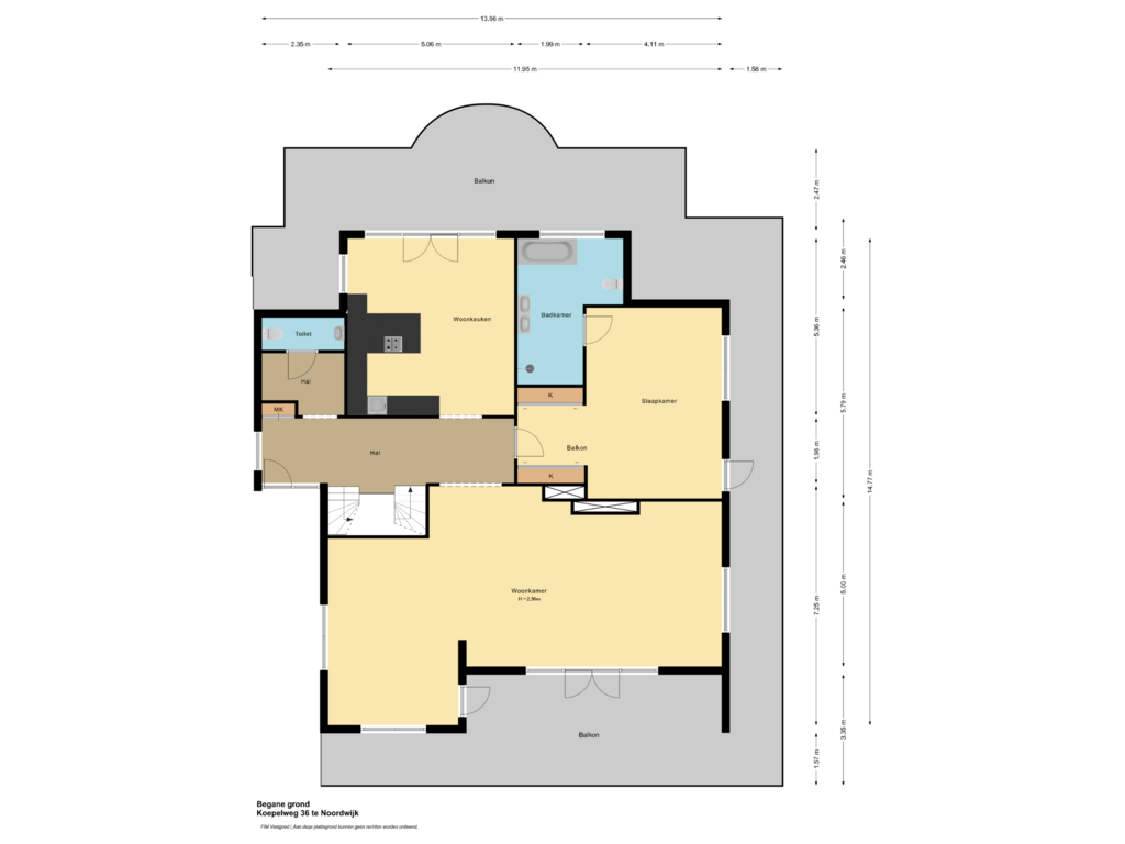 Bekijk plattegrond van Begane grond van Koepelweg 36