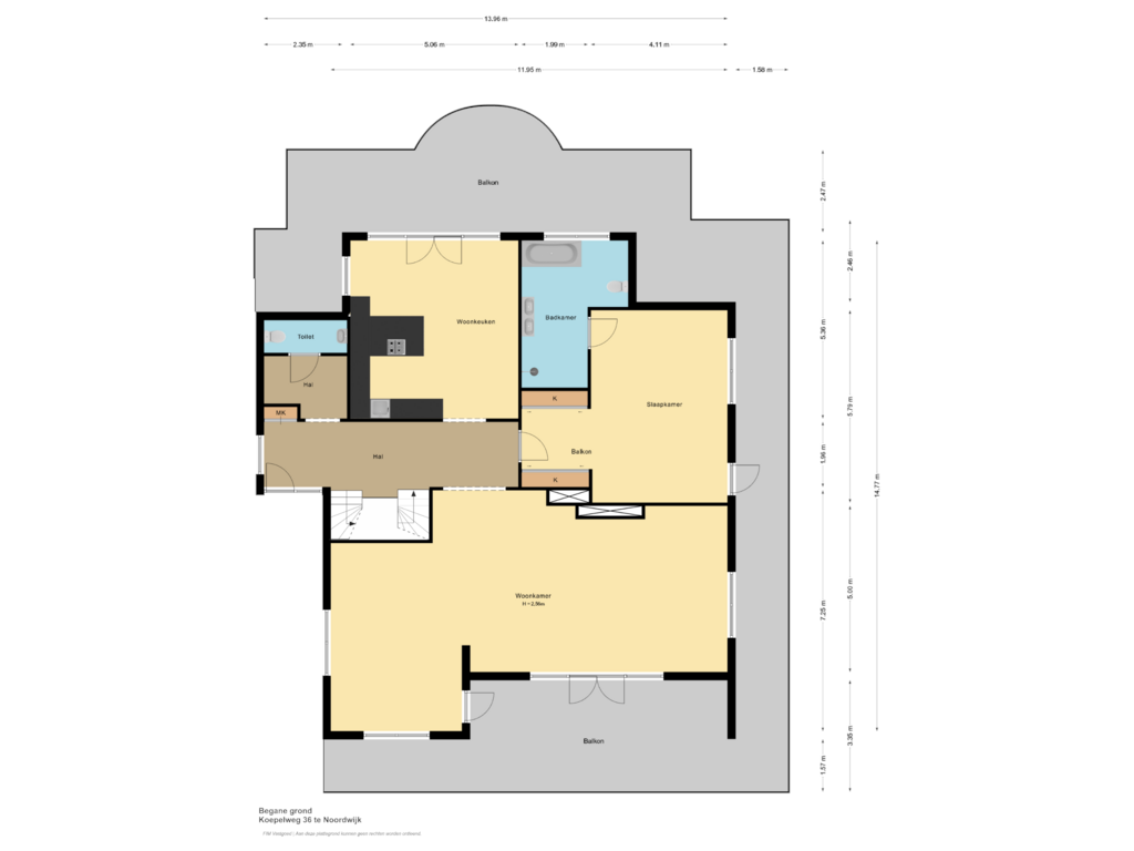 Bekijk plattegrond van Begane grond van Koepelweg 36