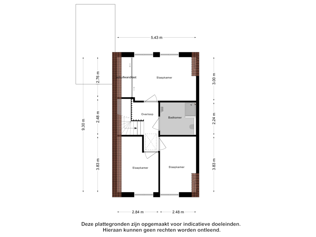 Bekijk plattegrond van Eerste Verdieping van Nassaulaan 3