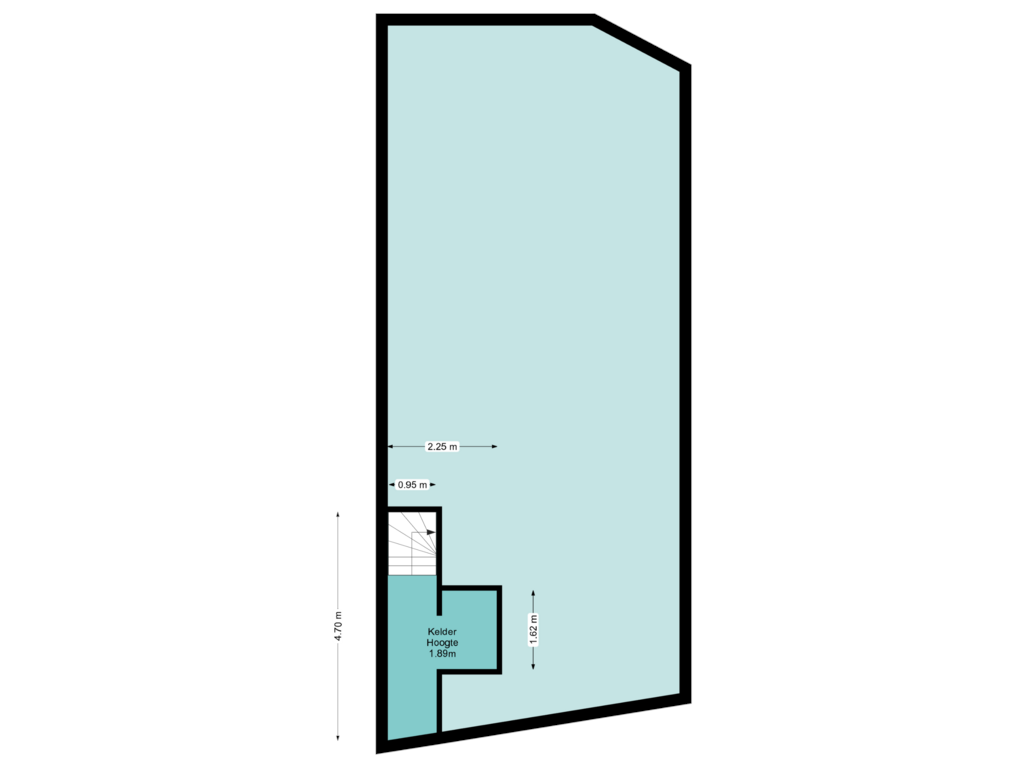 Bekijk plattegrond van Kelder van Herenstraat 22-B