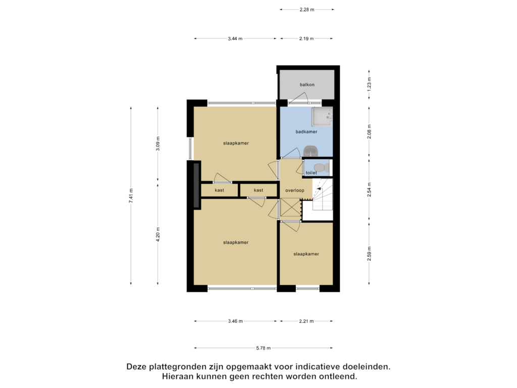 Bekijk plattegrond van Eerste Verdieping van Scheperijweg 1