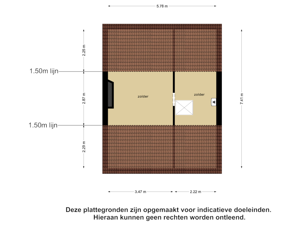 Bekijk plattegrond van Tweede Verdieping van Scheperijweg 1