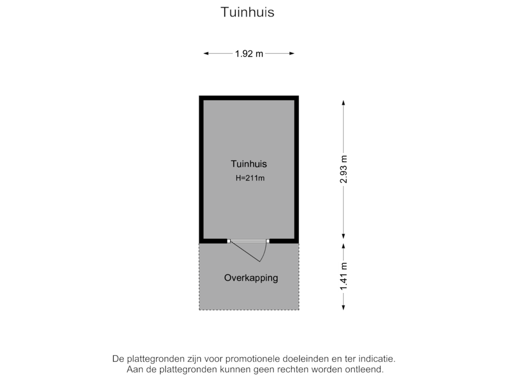 Bekijk plattegrond van Tuinhuis van Marsweg 2-H404