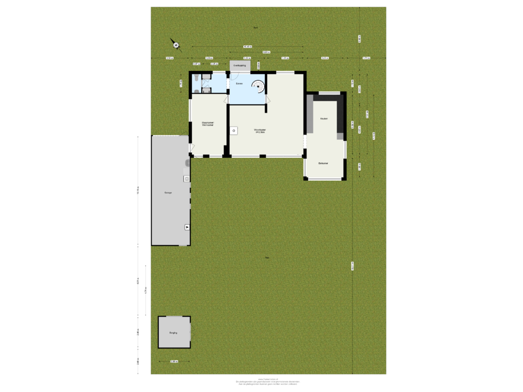 Bekijk plattegrond van Begane Grond tuin van Mr P D Kleylaan 5