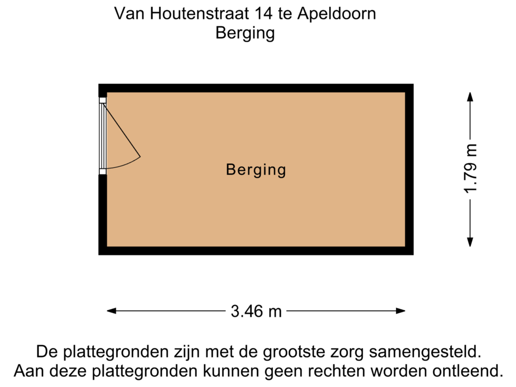 Bekijk plattegrond van Berging van Van Houtenstraat 14