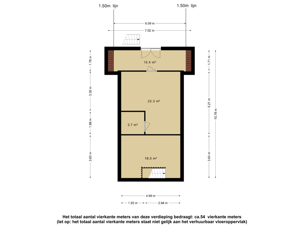 Bekijk plattegrond van BOG  - 1e verdieping van Hondevoort 6