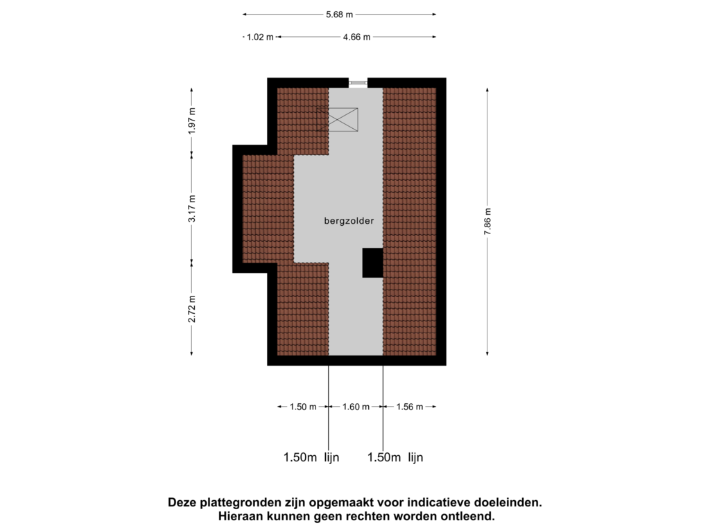 Bekijk plattegrond van Bijgebouw -1e van Hondevoort 6