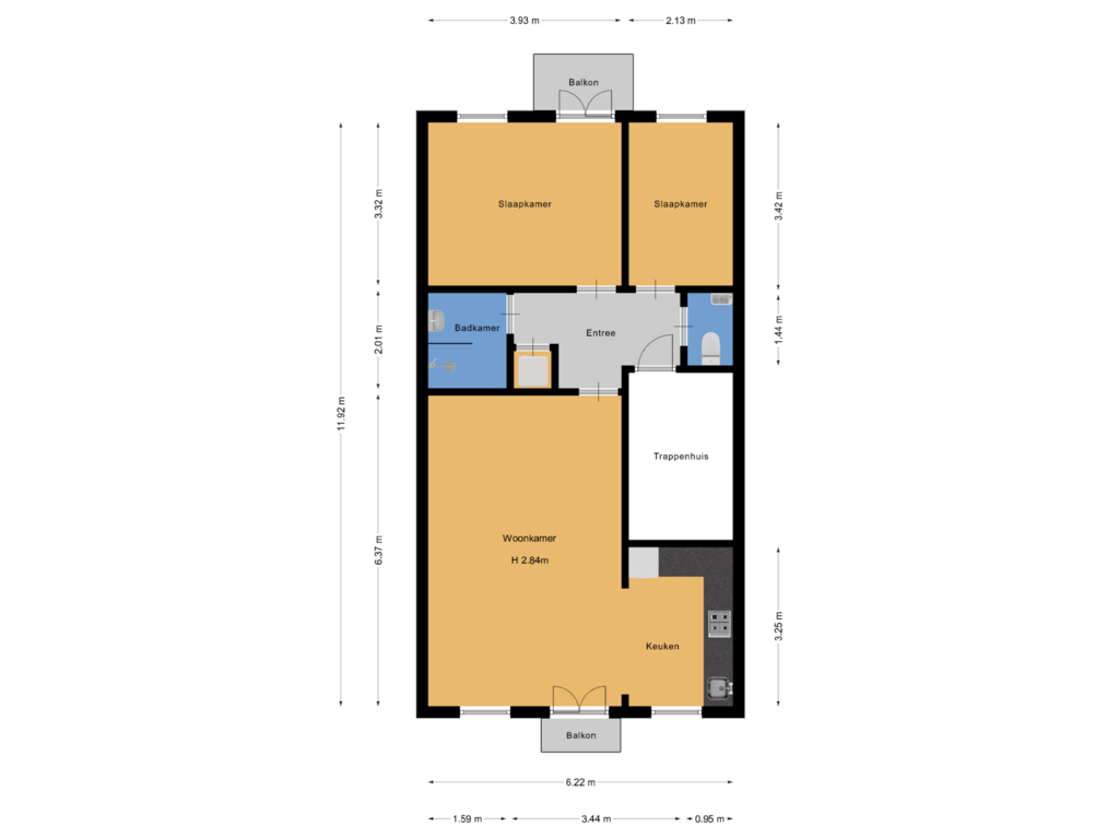 Bekijk plattegrond van First floor van Tweede Constantijn Huygensstraat 44-C