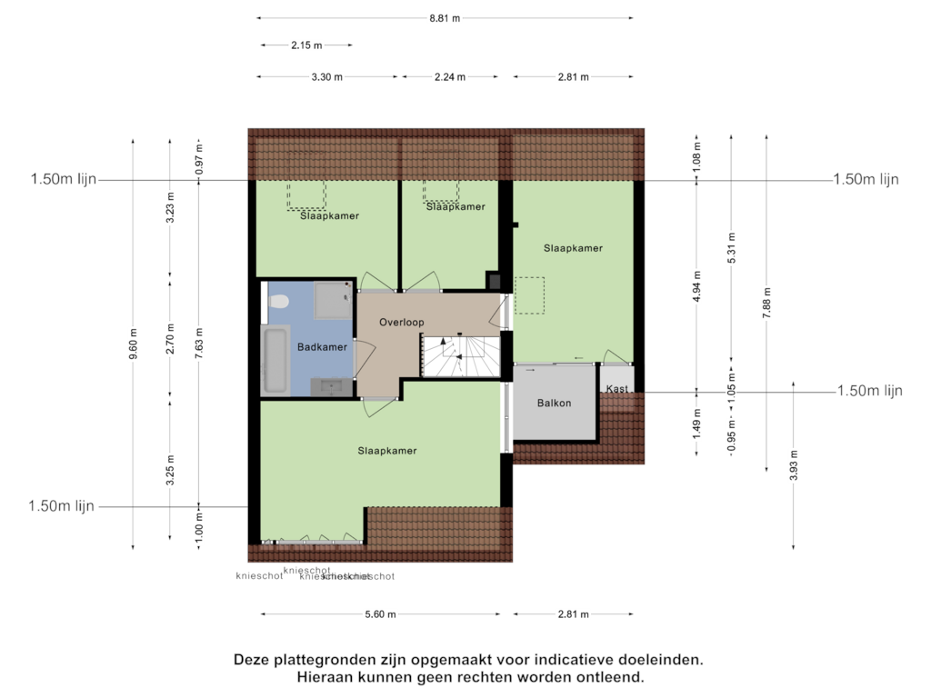 Bekijk plattegrond van Eerste Verdieping van Gruttoweg 3