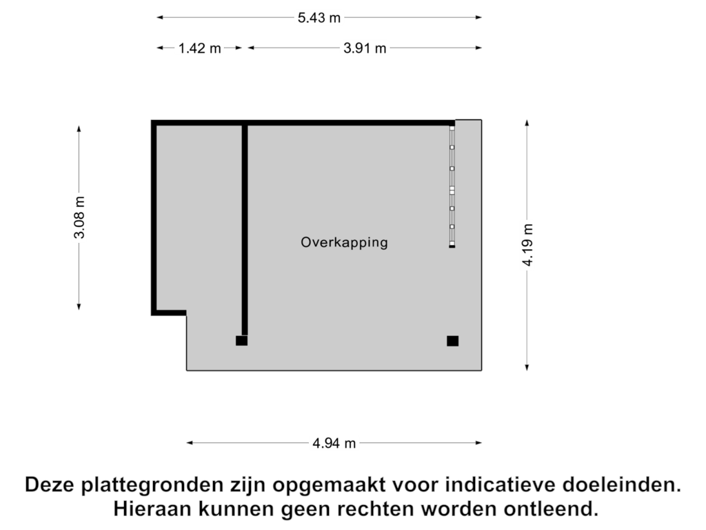 Bekijk plattegrond van Overkapping van Gruttoweg 3