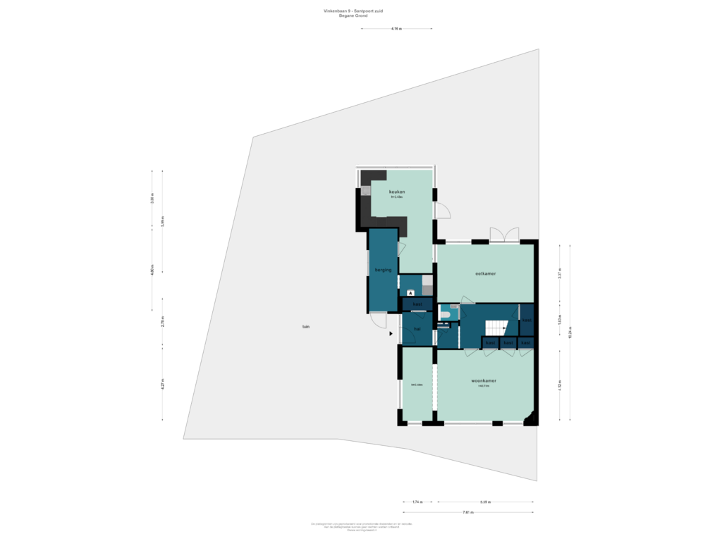 Bekijk plattegrond van BEGANE GROND van Vinkenbaan 9