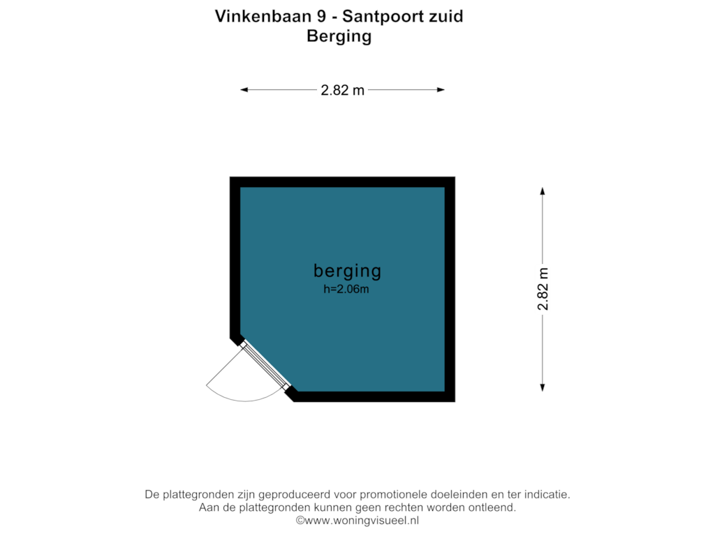 Bekijk plattegrond van BERGING van Vinkenbaan 9