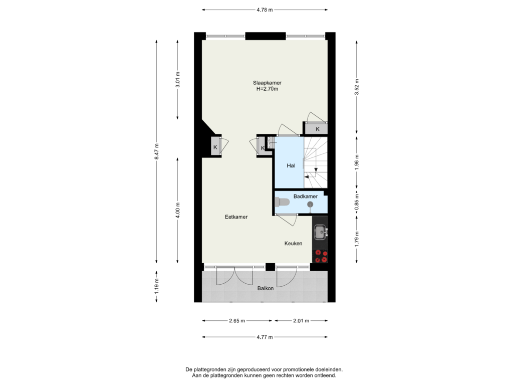 View floorplan of 1ste Verdieping of Dordtsestraatweg 749-B