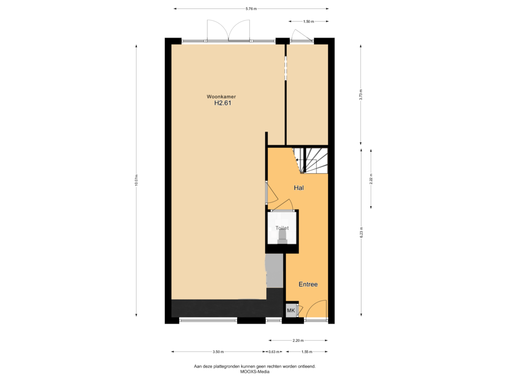 Bekijk plattegrond van begane grond van Narcisstraat 4