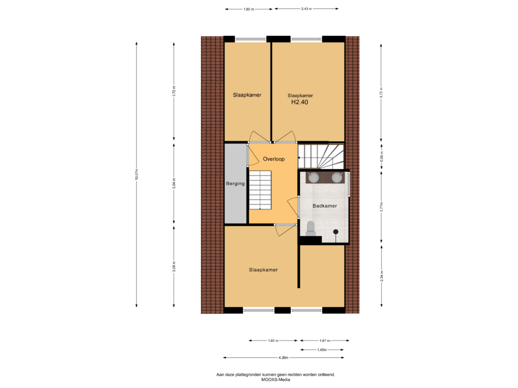 Bekijk plattegrond van eerste etage van Narcisstraat 4