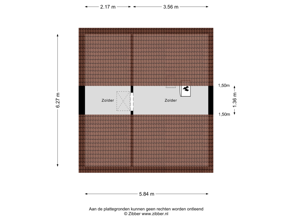 Bekijk plattegrond van Zolder van Veedijk 10