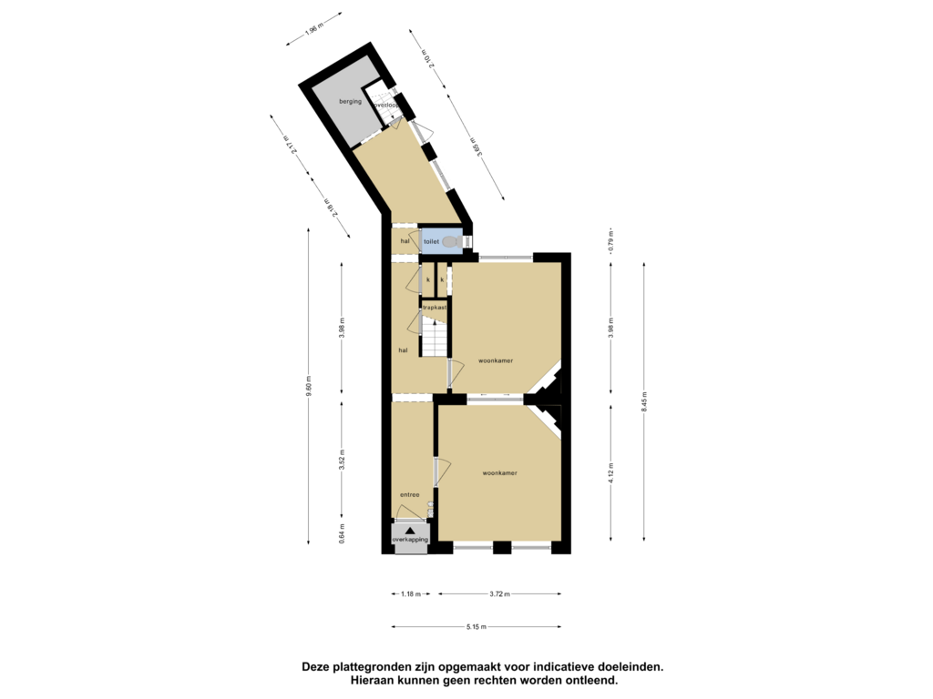 Bekijk plattegrond van Begane Grond van Paul Krugerstraat 15