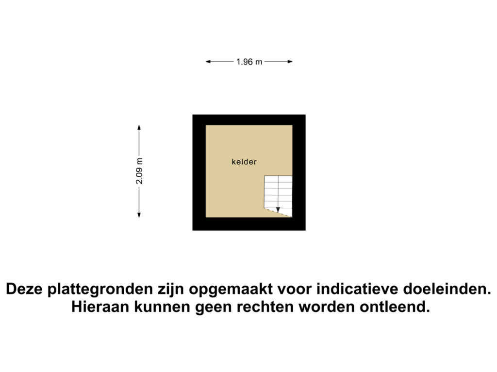 Bekijk plattegrond van Kelder van Paul Krugerstraat 15