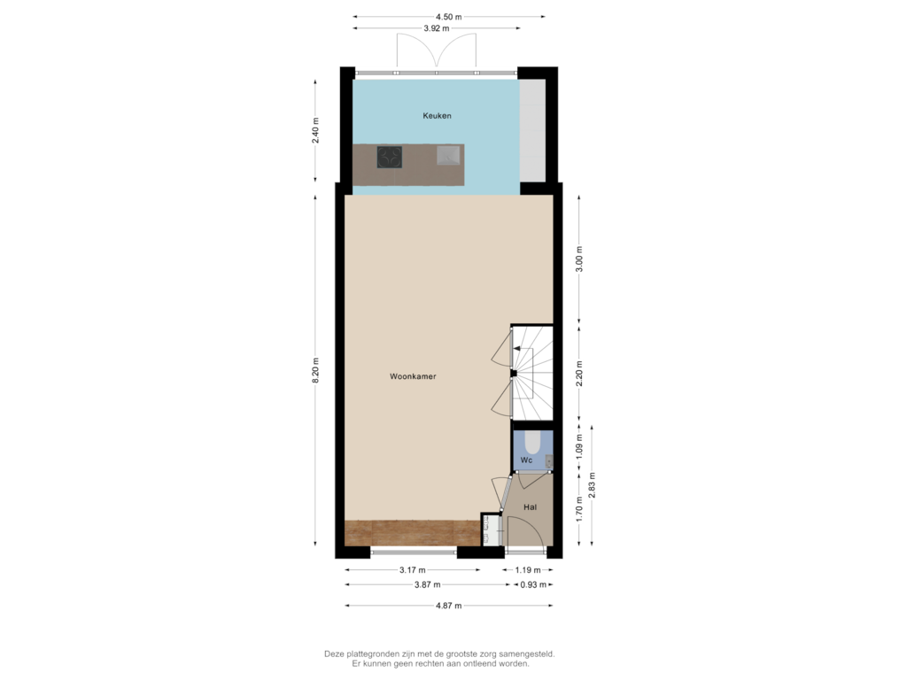 Bekijk plattegrond van Begane grond van Dudokhof 47