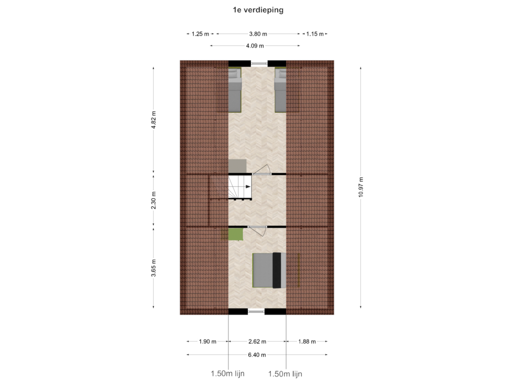 Bekijk plattegrond van 1e verdieping van Vos 4