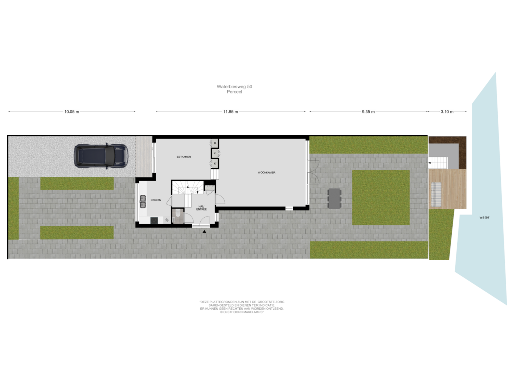 View floorplan of Perceel of Waterbiesweg 50