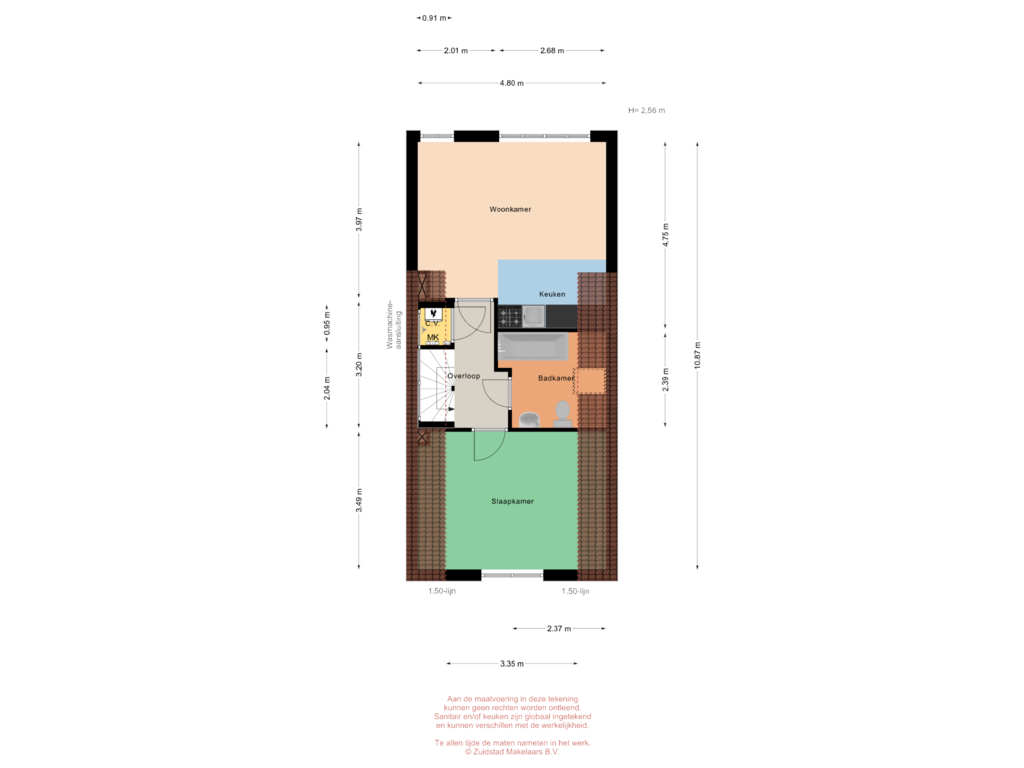 Bekijk plattegrond van Slaghekstraat 54-B3 - Derde verdieping van Slaghekstraat 54-B03