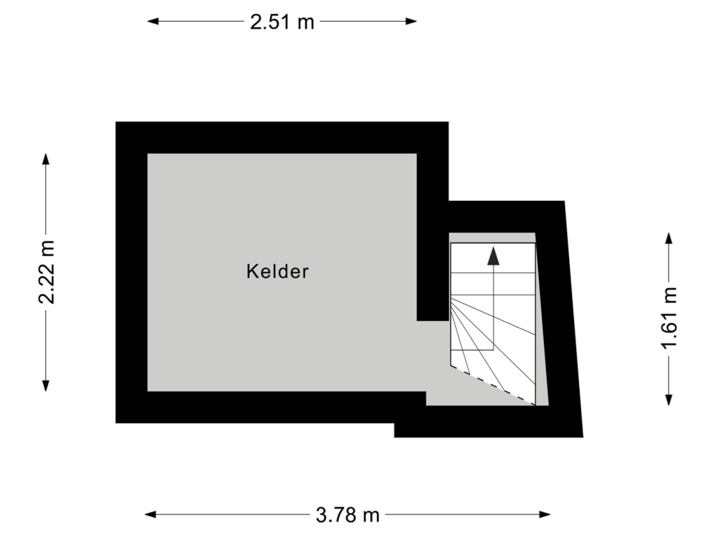 Bekijk plattegrond van Kelder van Marktplein 13