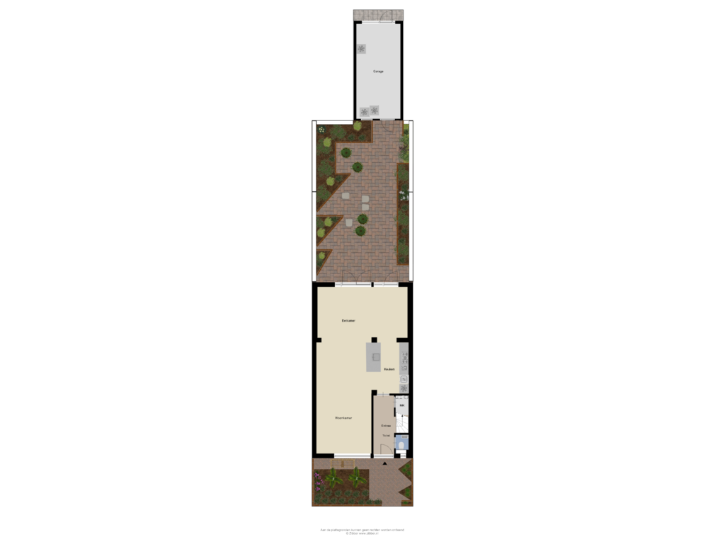 View floorplan of Begane grond_Tuin of Marsstraat 3