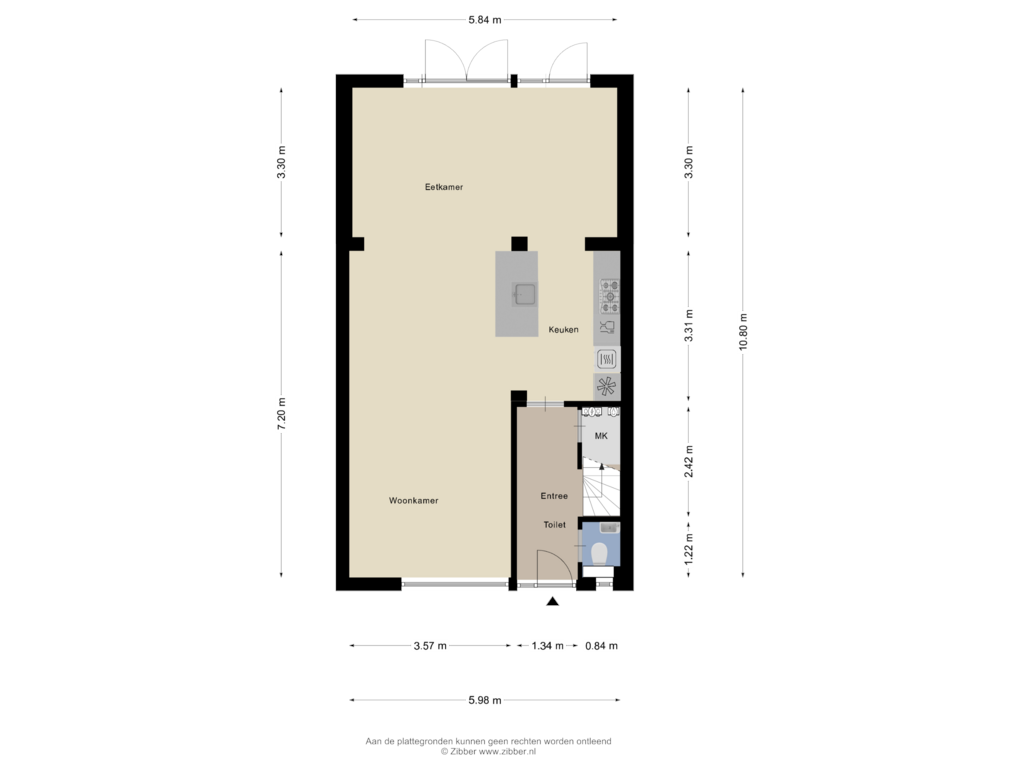 View floorplan of Begane grond of Marsstraat 3