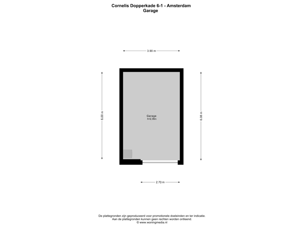 Bekijk plattegrond van Garage van Cornelis Dopperkade 6-1