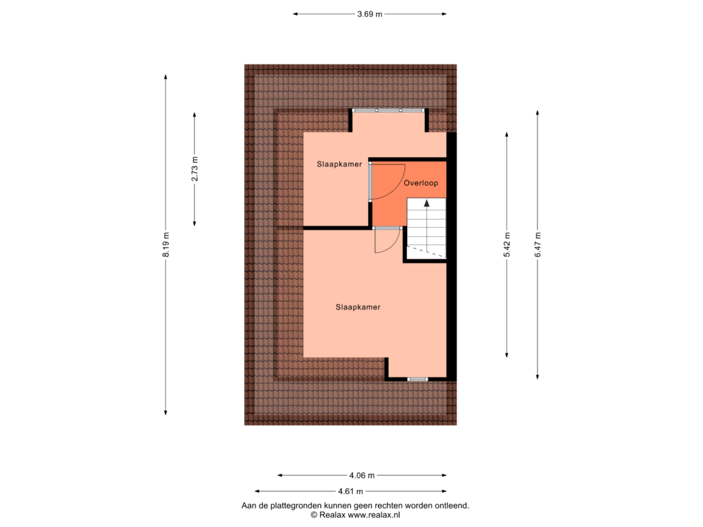 View floorplan of Verdieping 2 of Jacob Obrechtstraat 5